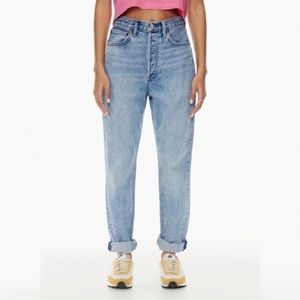 Aritzia Denim Forum The Boyfriend High Rise Loose Jeans